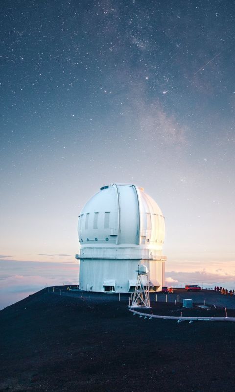 white dome building under blue sky during night ti... wallpaper