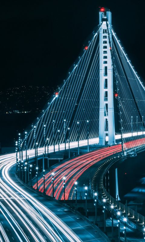 San Francisco bridge during night time wallpaper