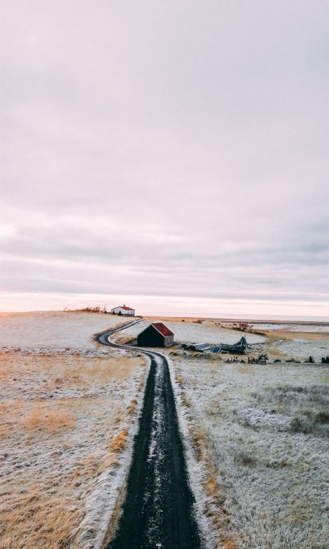 road and grass field wallpaper