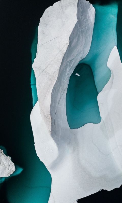 Iceberg drone photo wallpaper